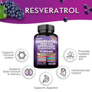 Resveratrol, Fisetin, Berberina, Quercetin Cápsula Suplemento, Pele, Imunidade, Antioxidante, Promove Saúde e Metabolismo Geral