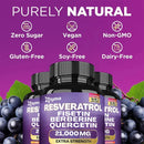 Resveratrol, Fisetin, Berberina, Quercetin Cápsula Suplemento, Pele, Imunidade, Antioxidante, Promove Saúde e Metabolismo Geral